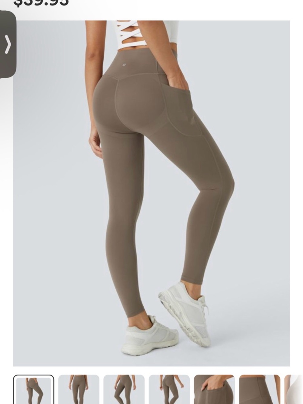 Halara Ultra Sculpt High-Waist Leggings in Dawn Brown